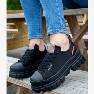 Palladium Black Chunky Sole Sneakers